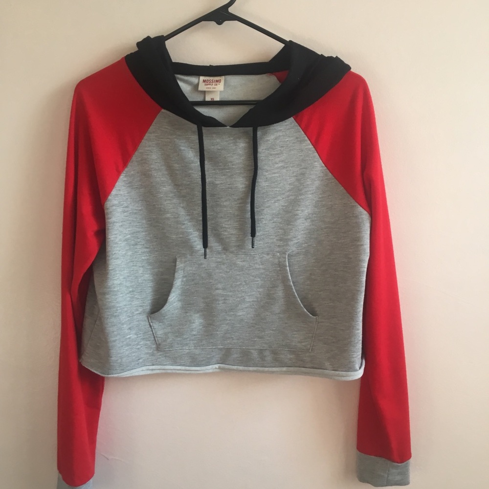 Mossimo red and grey crop top size Xs